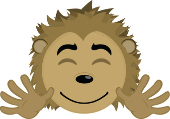 Fototapeta premium Vector illustration of the face of a cute porcupine cartoon