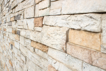 Wide angle stone wall