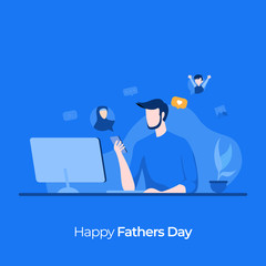 Happy Fathers Day.  A father misses his wife and child, then makes contact via a smartphone because of social distance