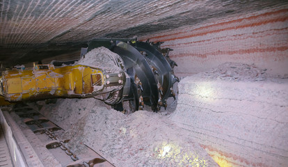 Salt dumps. Heaps. Waste from the production of potash fertilizers. Belarus. Salihorsk.