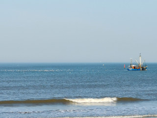 a fishing boat on the north sea