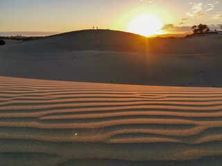 Sunset in the dunes from Maspalomas