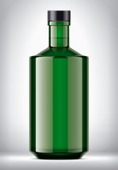 Glass bottle on Background. 