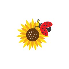 Sunflower logo icon vector