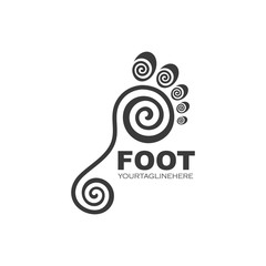 foot ilustration Logo vector for business massage,therapist design