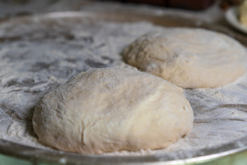 Prepared dough for further baking