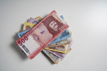 Various Hungarian Forint Banknotes.  Europe Hungary