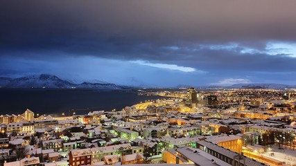 Reykjavik Night Panorama