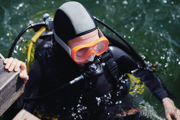 diver in the water