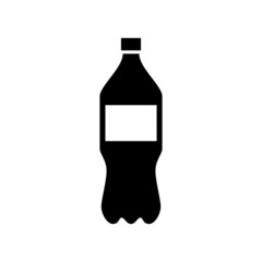 Bottle Icon in black flat design on white background