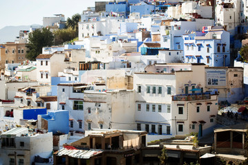 Fototapeta premium Panoramic view at Chefchouen city, Morocco 