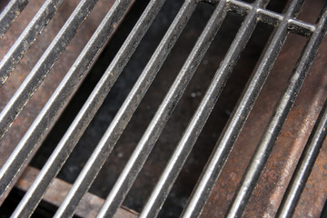 Barbecue grill closeup after cleaning