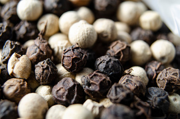 Peppercorns - White Pepper and Black Pepper