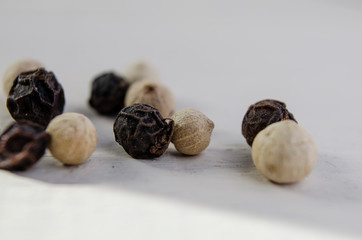 Peppercorns - White Pepper and Black Pepper