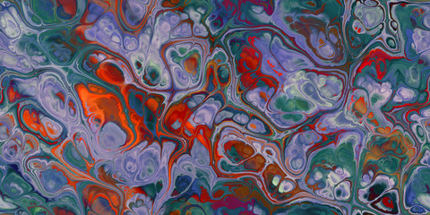 teal purple orange marbled seamless tile with cells