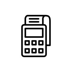 Business, cashier, tool icon in outline style on white background, transaction icon