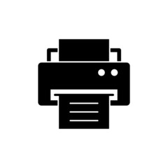 Fax vector icon in black flat design on white background
