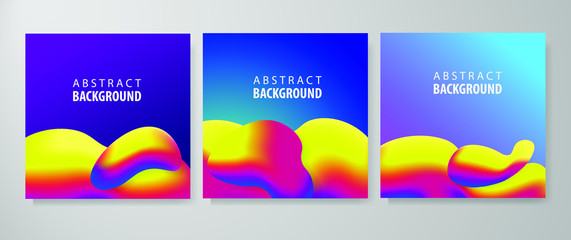 Obraz premium Liquid color abstract background design. Fluid gradient shapes composition. Futuristic design vector.