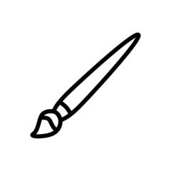 Brush Icon vector in lineart style on white background