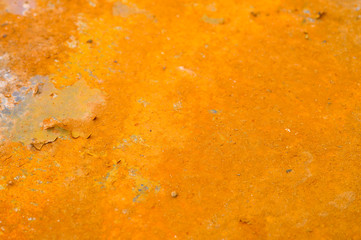 background with rust. surface of yellow brown rusty metal. rusty iron texture