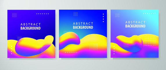 Liquid color abstract background design. Fluid gradient shapes composition. Futuristic design vector.