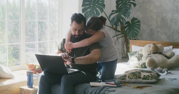 Busy father having no time for daughter