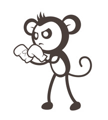 Design of monkey boxing draw