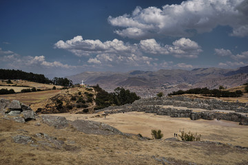 Aerial view of Sacsayhuaman in Cuzco