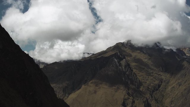 WS Pan mountains and clouds in Cusco Peru