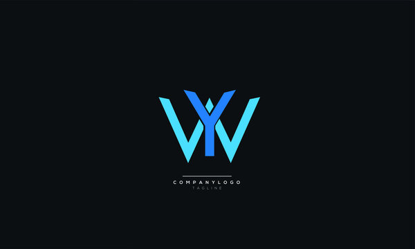 YW WY Y W Letter Logo Alphabet Design Icon Vector Symbol