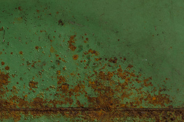 green metal with rust