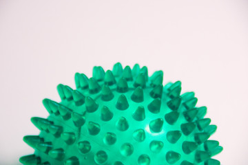 corona ball, a green exercise ball that can be used as covid19 background