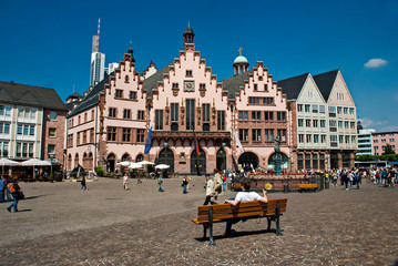 Naklejka premium City of Römerberg, photographed in Frankfurt am Main, Germany. Picture made in 2009.