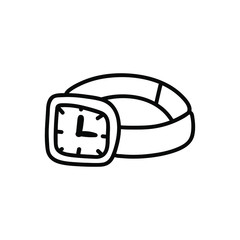 handwritten vector wristwatch on a white background