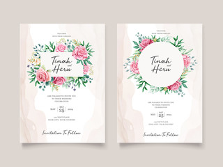 elegant watercolor wedding invitation template