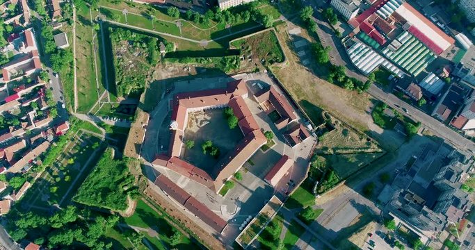 Aerial view of Oradea Fortress Romania