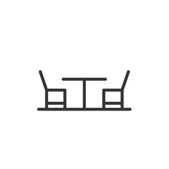 bistro chairs and table icon vector illustration design