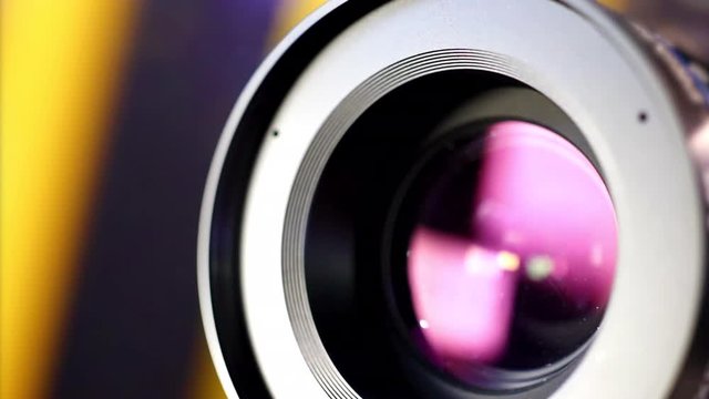 close up on media production video cameras in a recording studio, all logos or trademark signs and elements were cloned away or blurred out.
