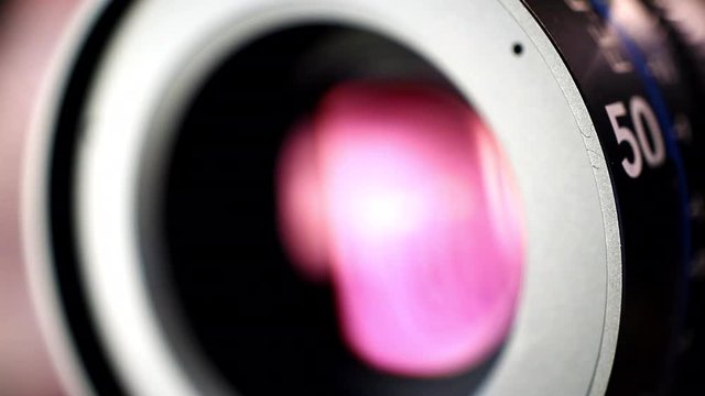 close up on media production video cameras in a recording studio, all logos or trademark signs and elements were cloned away or blurred out.