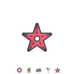 Obraz premium starfish icon vector illustration design