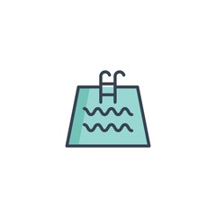 swimming pool icon vector illustration design