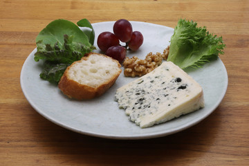 French blue cheese on a plate