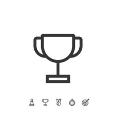 trophy cup icon vector illustration design