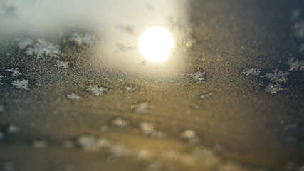 This is the frost on the car's.
