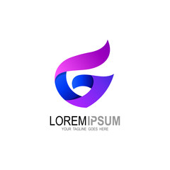 G logo with simple design template
