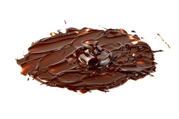 Chocolate spread isolated on white background