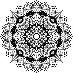 round ornament mandala art for decoration