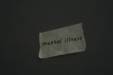 Mental illness concept. Close up 