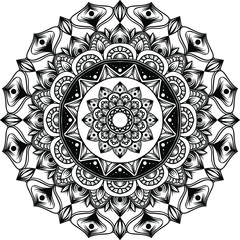 round ornament mandala art for decoration
