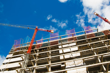 New buildings in construction in the center of the city of Quito, Ecuador